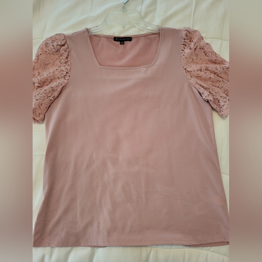 Adrianna Papell Dusty Rose Blouse Size S
